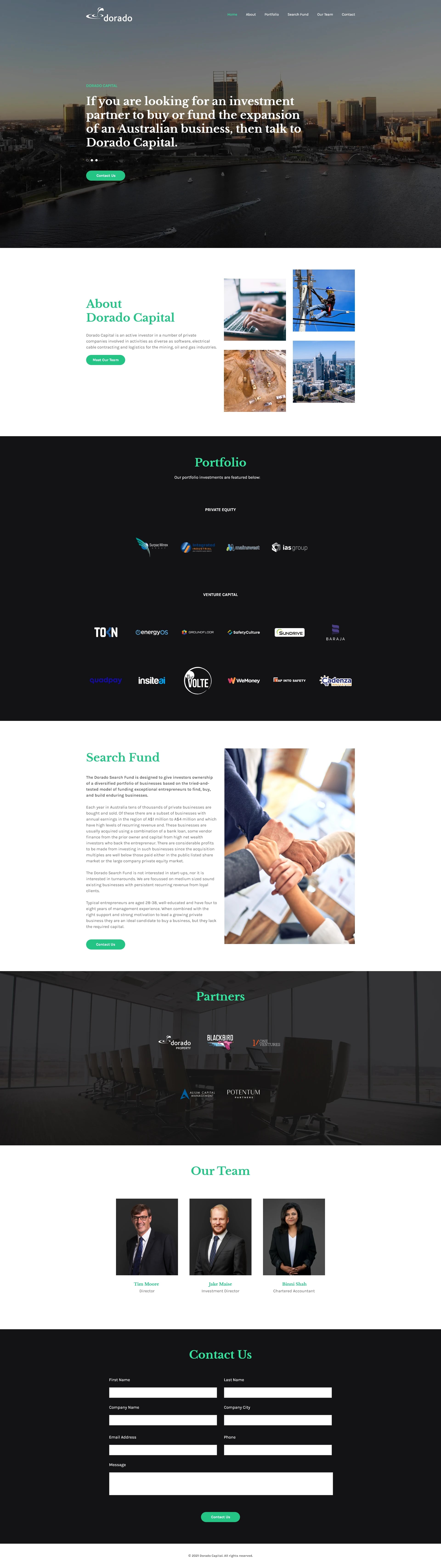 Dorado Capital Redesign, screen 1 of 1