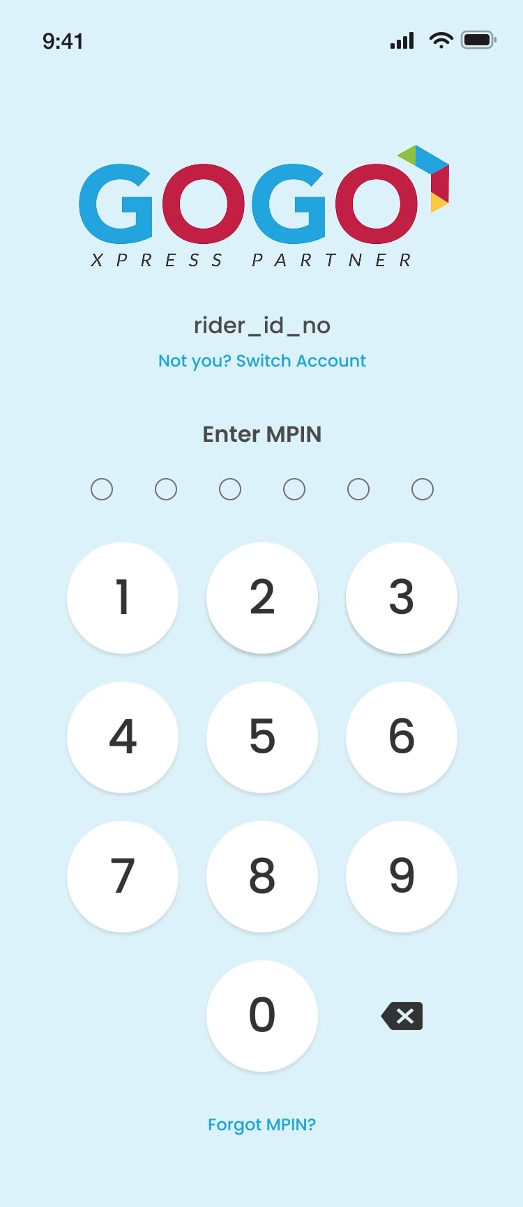 Signing in with the MPIN