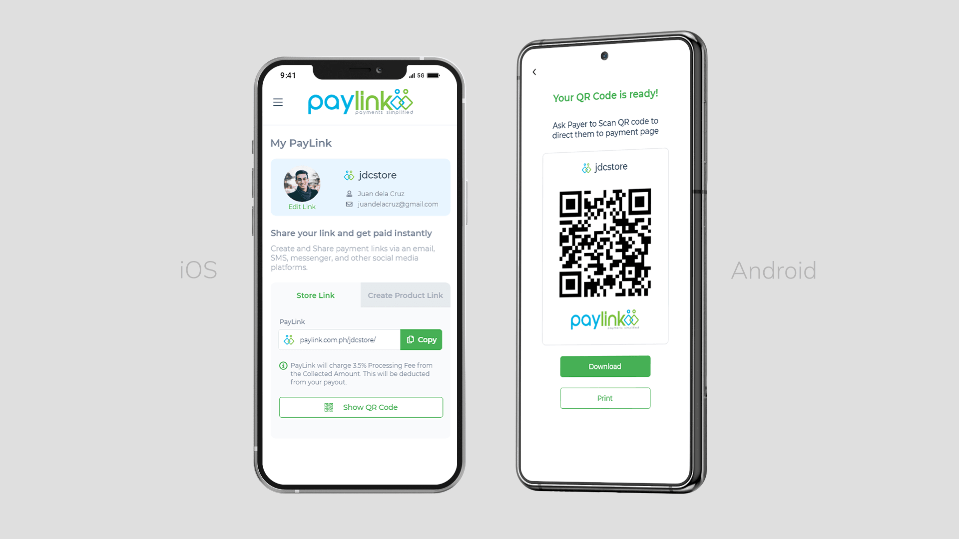 PayLink, screen 1 of 3